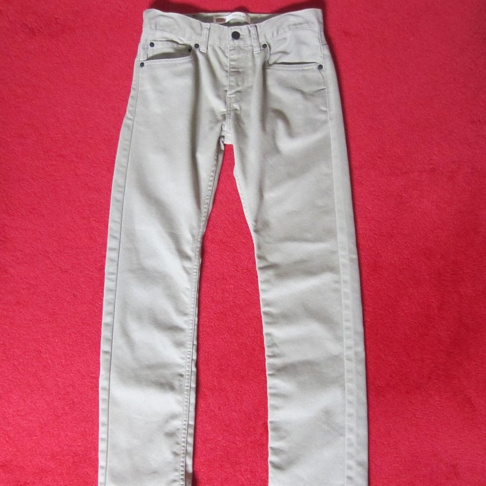 LEVI'S 511 Slim Boy's Khaki Jeans Size 16 Reg - W 28" x L28" EUC